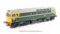 3378 Heljan Class 33/2 Diesel Locomotive number D6596 in BR Green livery with full yellow ends
